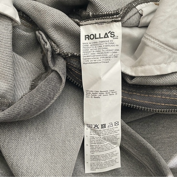 ROLLA’S | Women’s Stone Gray Heidi High Rise Loose Straight Denim Jeans Size 27 - Picture 9 of 9